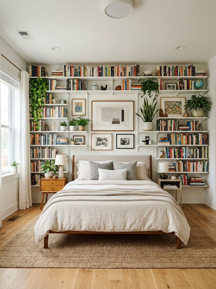 Shelving Wall Bedroom - 30 bedroom customizable ideas