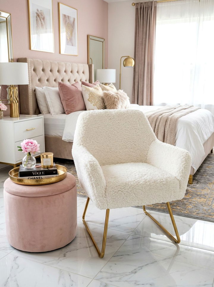 Sherpa Faux Fur Chair - 30 bedroom lounge chairs