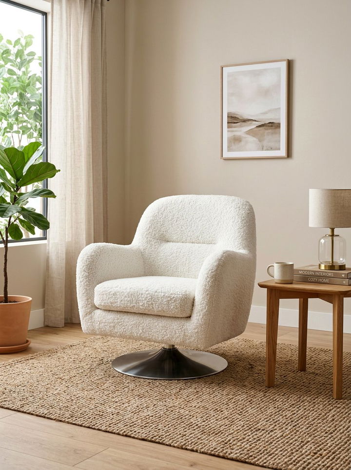 Sherpa Swivel Chair - 30 bedroom chairs