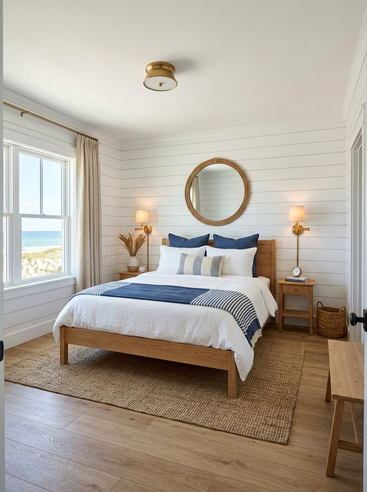 Shiplap Beach Bedroom - 30 beach themed bedroom ideas