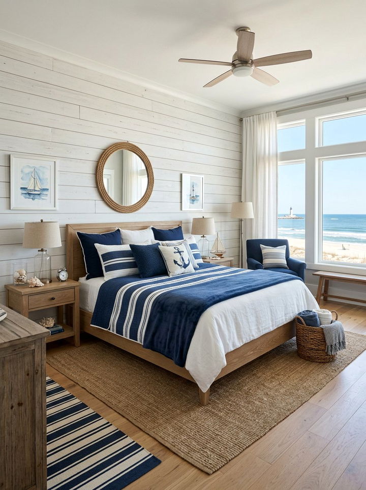 Shiplap Wall Headboard Bedroom - 30 bedroom DIY headboard ideas