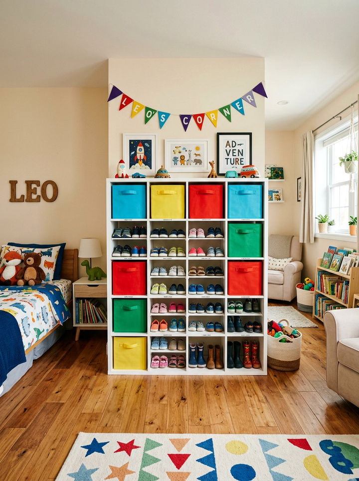 Shoe Storage Cubbies - 30 bedroom shoe storage ideas