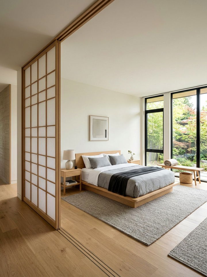 Shoji Bedroom Sliding Panel - 30 bedroom screen ideas