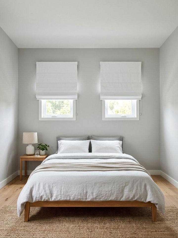Short Window Treatment - 30 low ceiling bedroom ideas