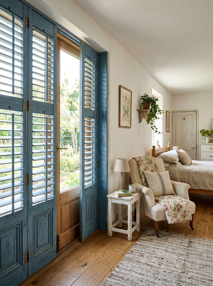Shutter Window Treatment Bedroom - 30 repurposed bedroom ideas