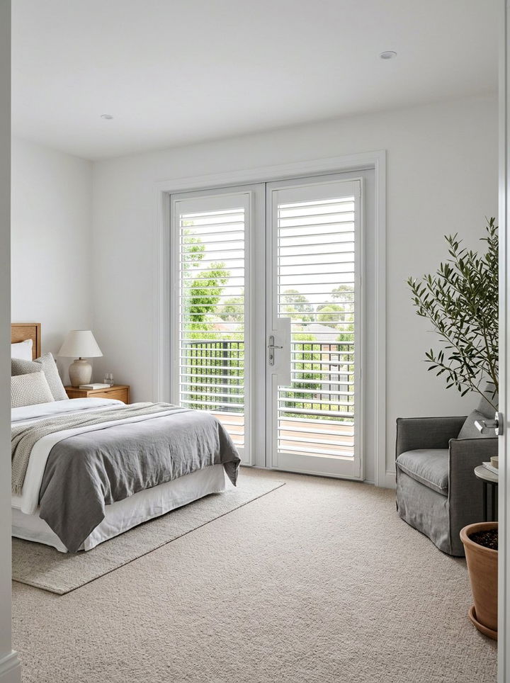 Shutters for French doors - 30 bedroom plantation shutters