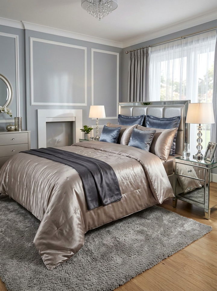 Silk And Satin Bedroom - 30 luxe bedroom ideas