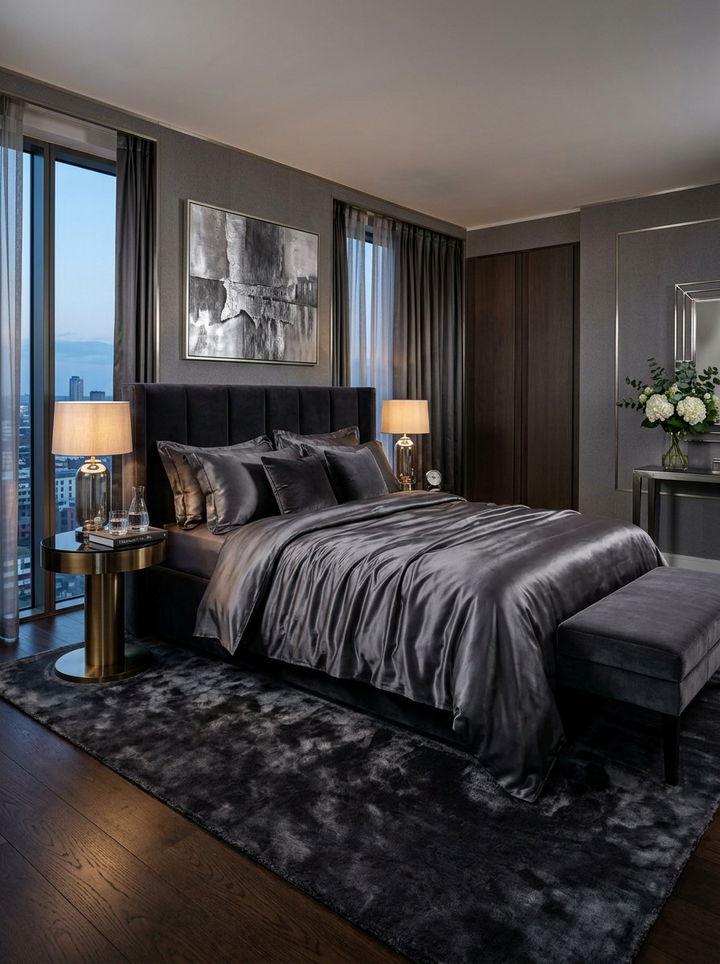 Silk Bedding Set - 30 better sleep bedroom ideas