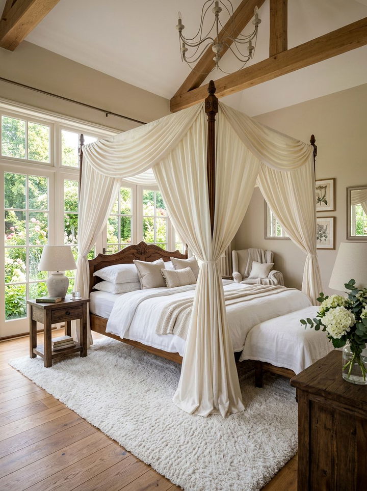 Silk Canopy Bed - 30 silk bedroom ideas
