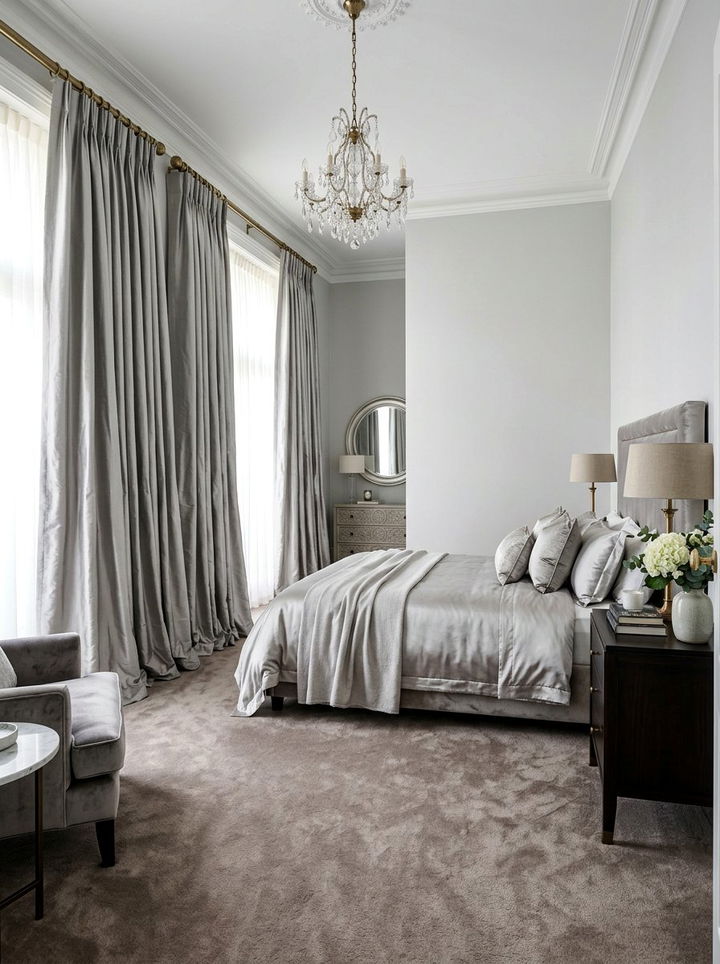 Silk Curtain Luxury Bedroom - 30 modern glam bedroom ideas