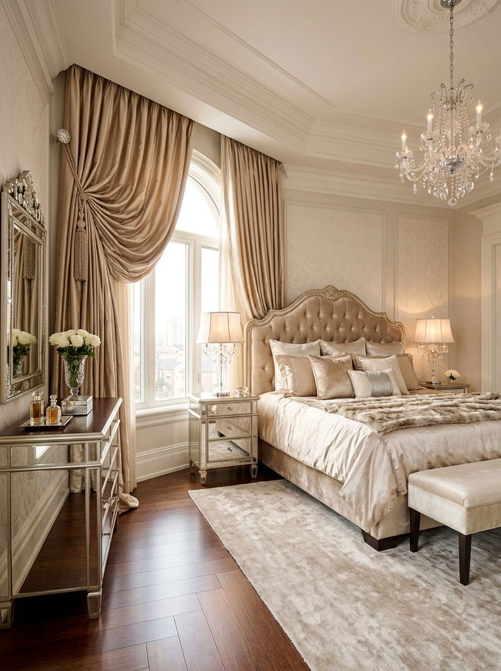 Silk Curtains - 30 bedroom window treatment ideas
