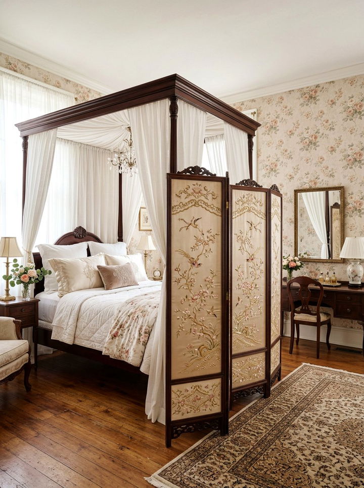 Silk Fabric Bedroom Room Screen - 30 bedroom screen ideas