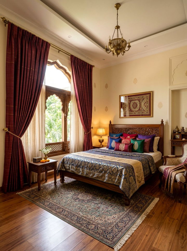 Silk Fabric Decor - 30 Indian bedroom ideas