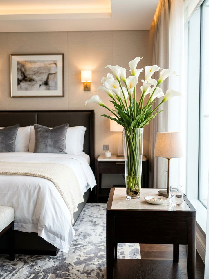 Silk Lily Display - 30 bedroom faux flowers