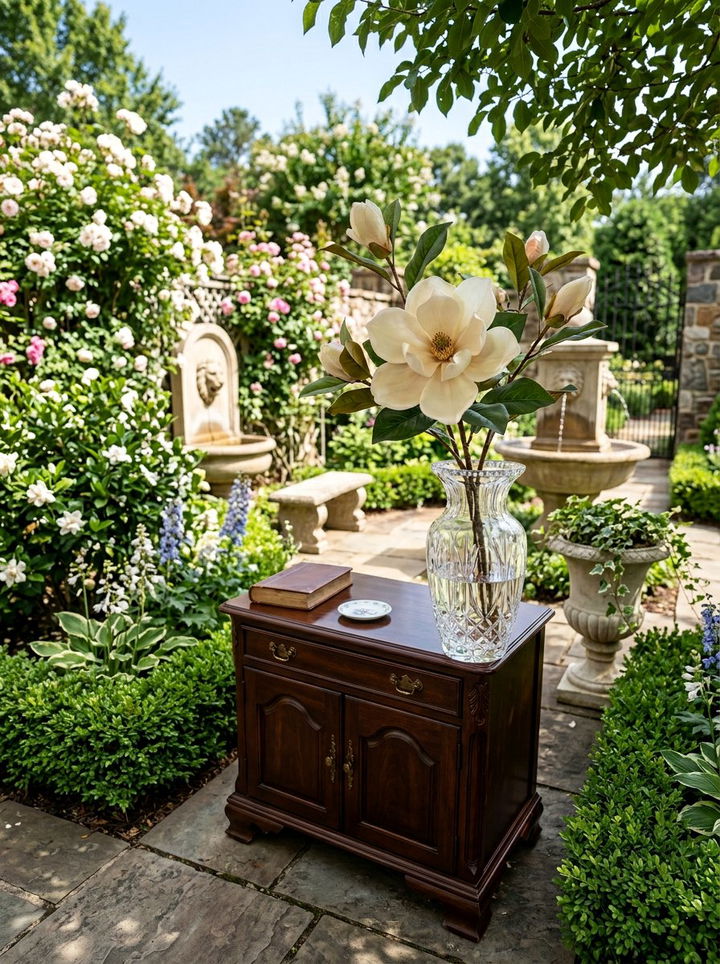 Silk Magnolia Bloom - 30 bedroom faux flowers