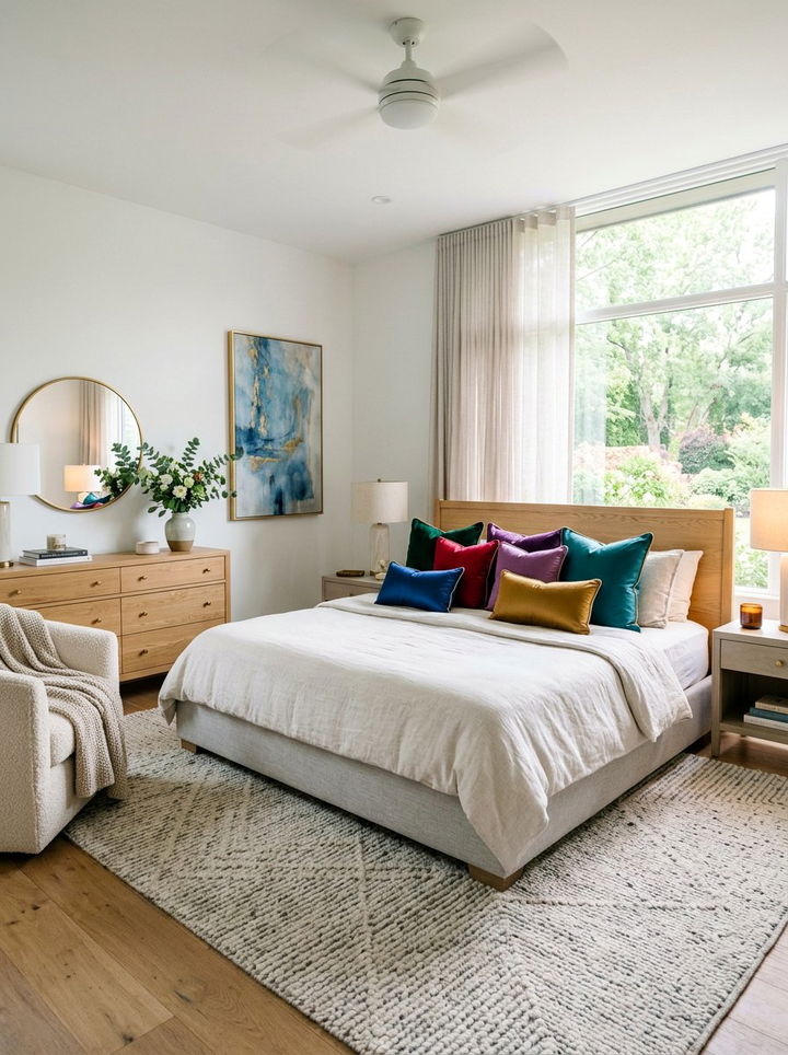 Silk Throw Pillows - 30 silk bedroom ideas