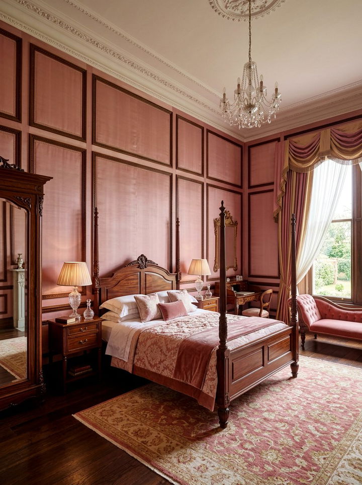Silk Wall Panels - 30 Edwardian bedroom ideas