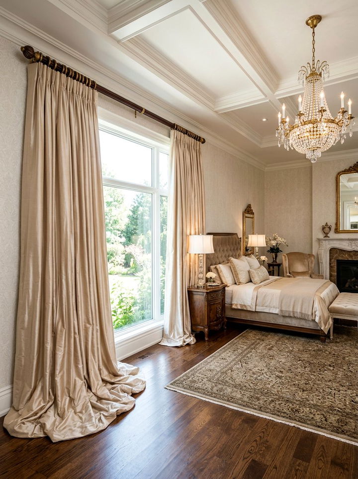 Silk drapes - 30 bedroom window treatments