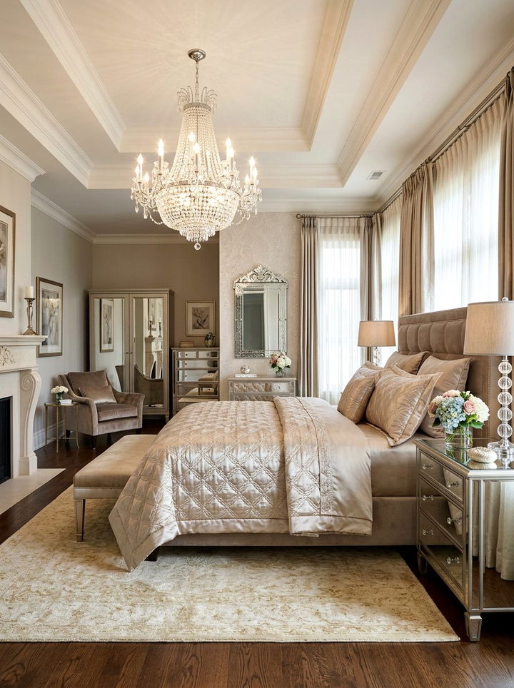 Silk quilted bedding - 30 quilted bedroom ideas