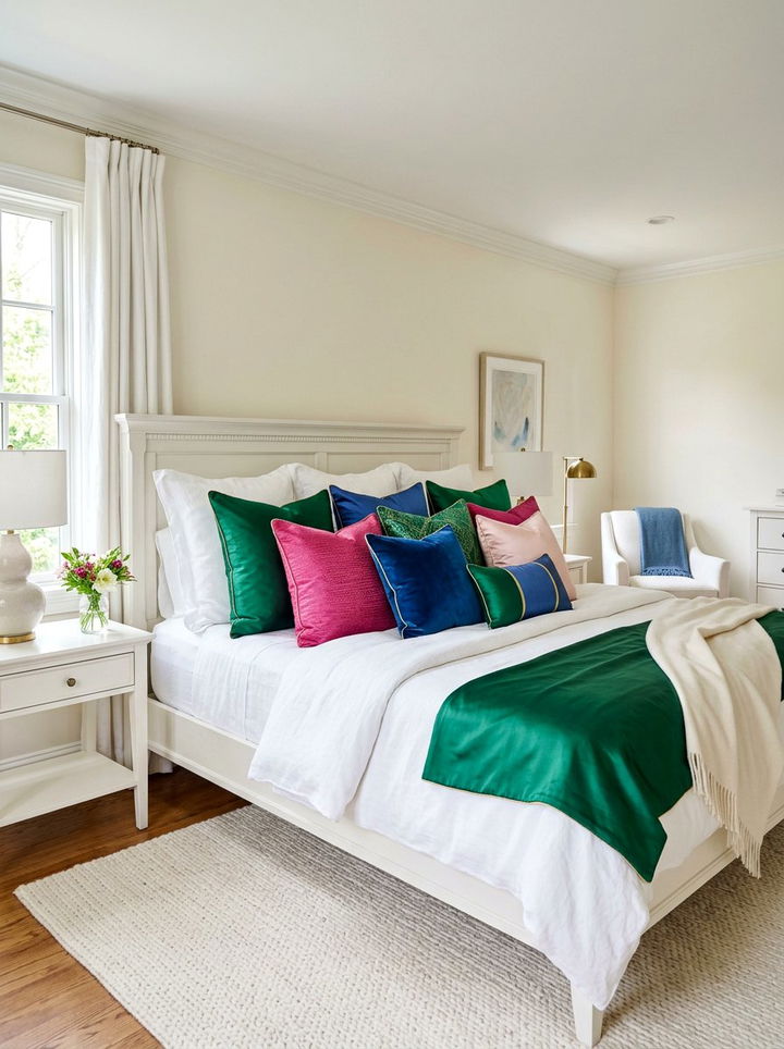 Silk throw pillows - 30 princess bedroom ideas