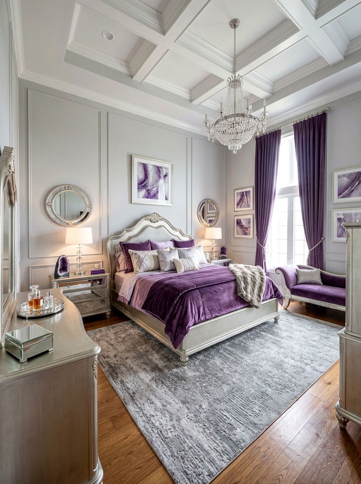 Silver And Amethyst Bedroom - 30 jewel tone bedroom ideas