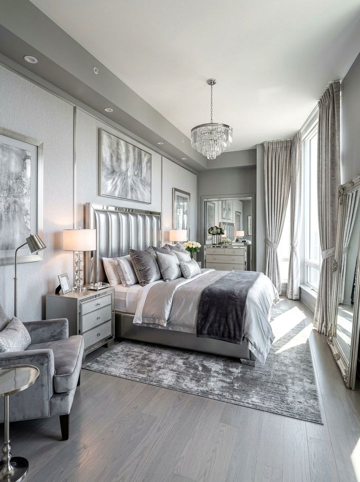 Silver And Gray Bedroom - 30 gray bedroom design ideas