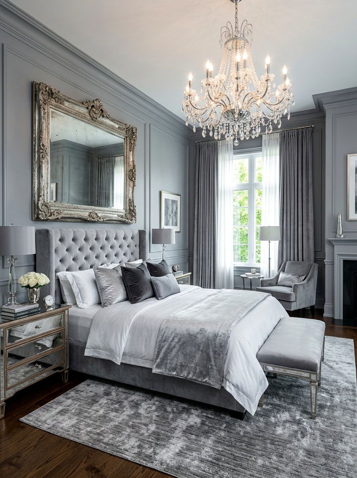 Silver Antique Mirror - 30 bedroom wall mirrors