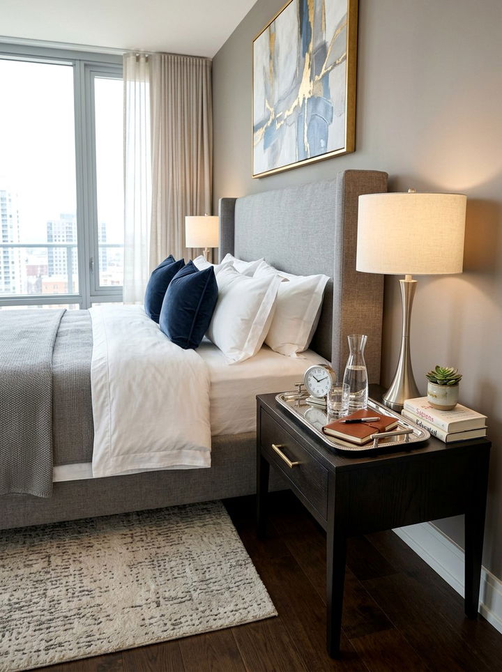 Silver Decorative Tray - 30 silver accent bedroom ideas