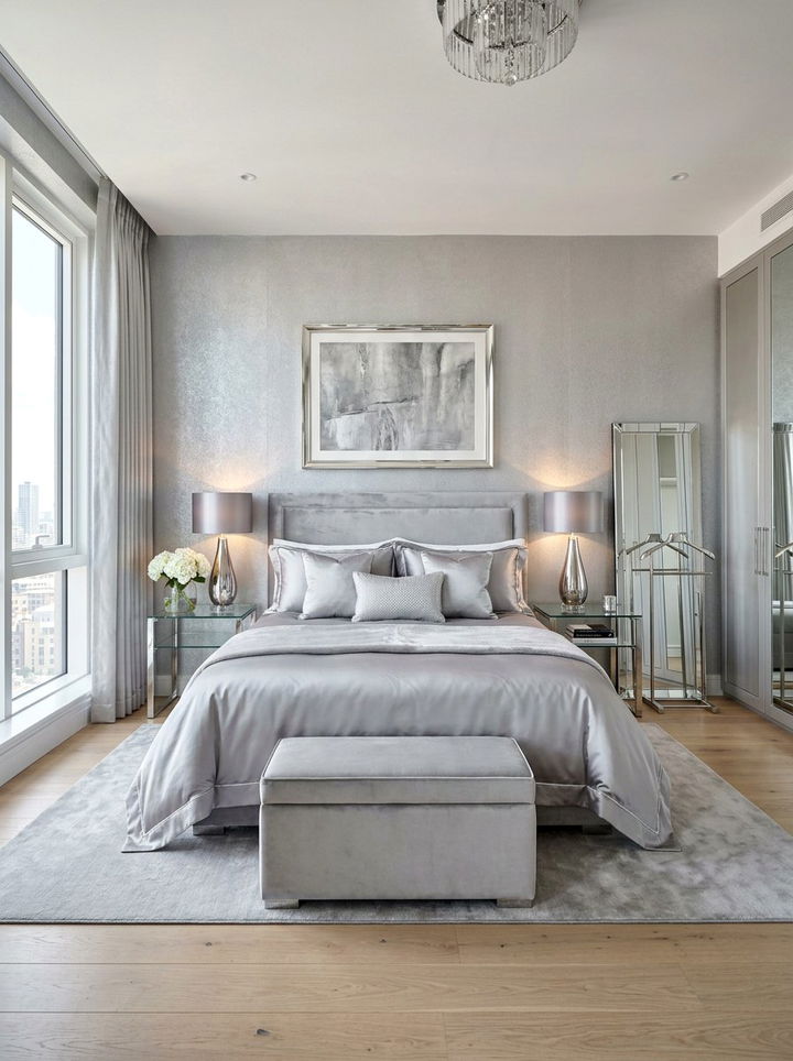 Silver Gray Bedroom - 30 cool gray bedroom ideas