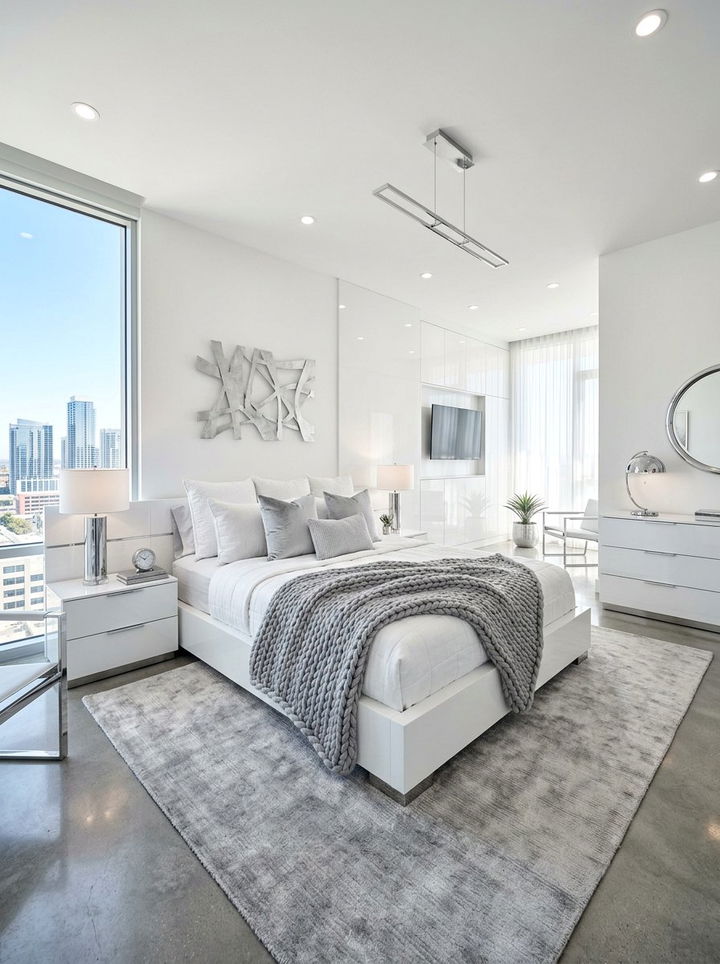 Silver Grey Knit Blanket - 30 bedroom chunky knit throws