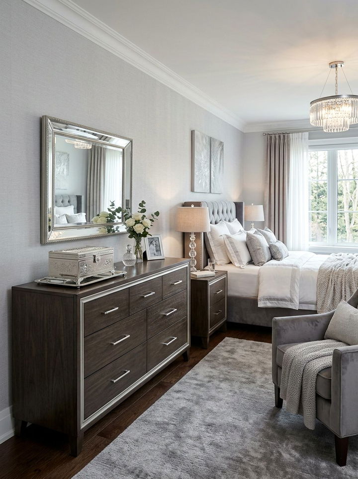 Silver Jewelry Box - 30 silver accent bedroom ideas