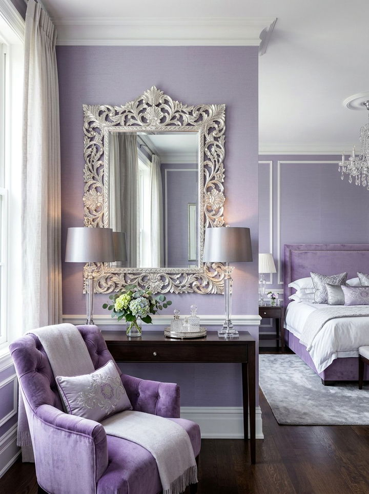 Silver Leaf Mirror - 30 bedroom vanity mirrors