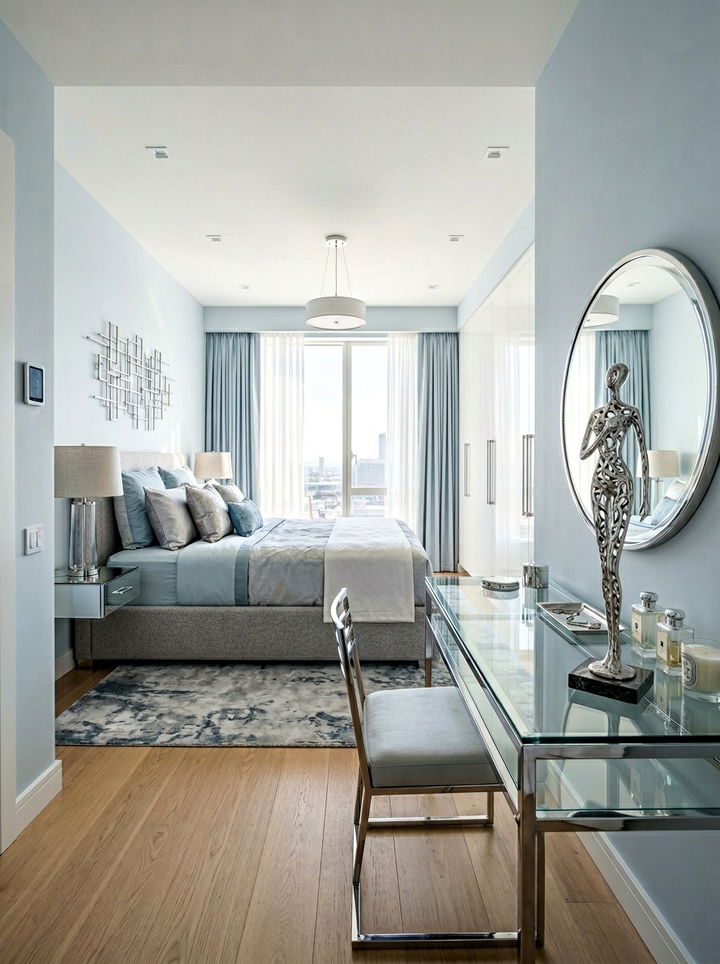 Silver Metallic Figurine Bedroom - 30 bedroom figurines