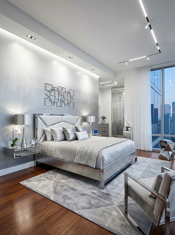 Silver Ombre Bedroom - 30 ombre bedroom ideas
