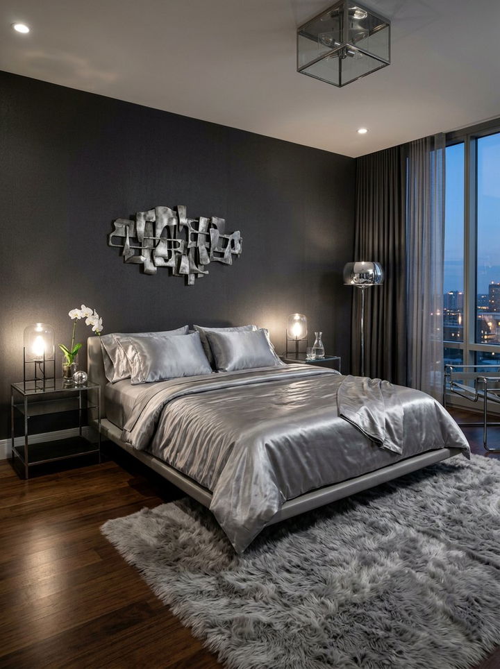 Silver Satin Bedroom Set - 30 satin bedroom ideas