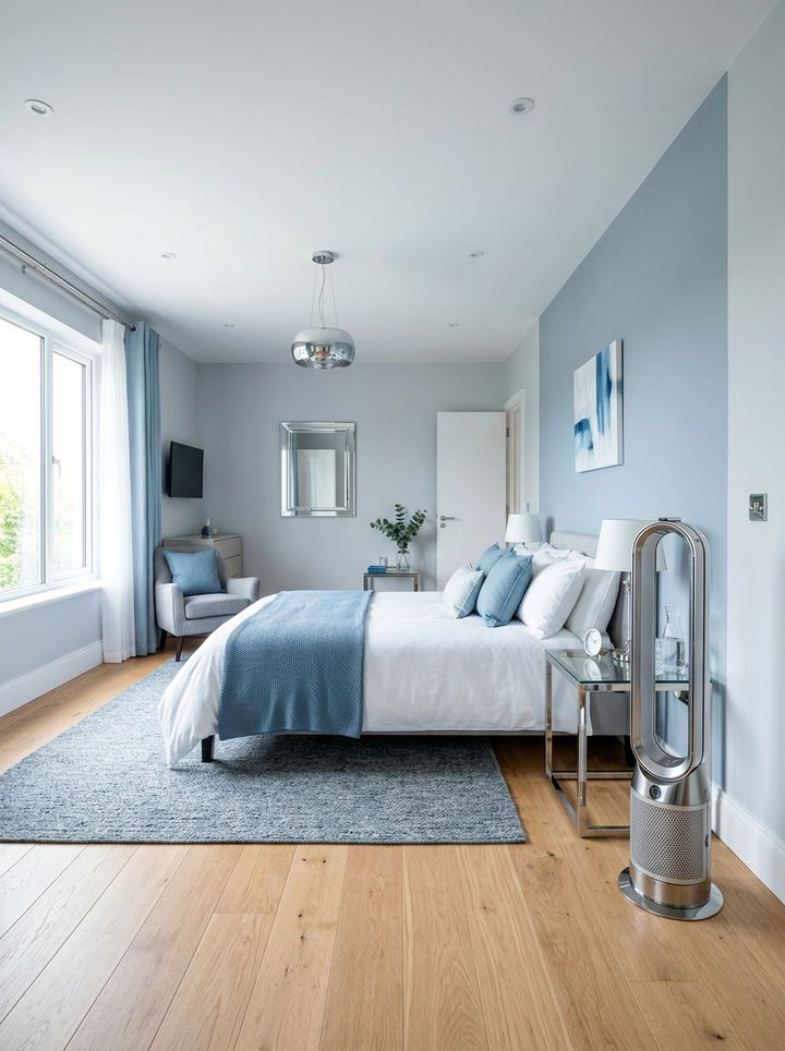 Silver Tower Fan For Contemporary Style - 30 bedroom tower fans