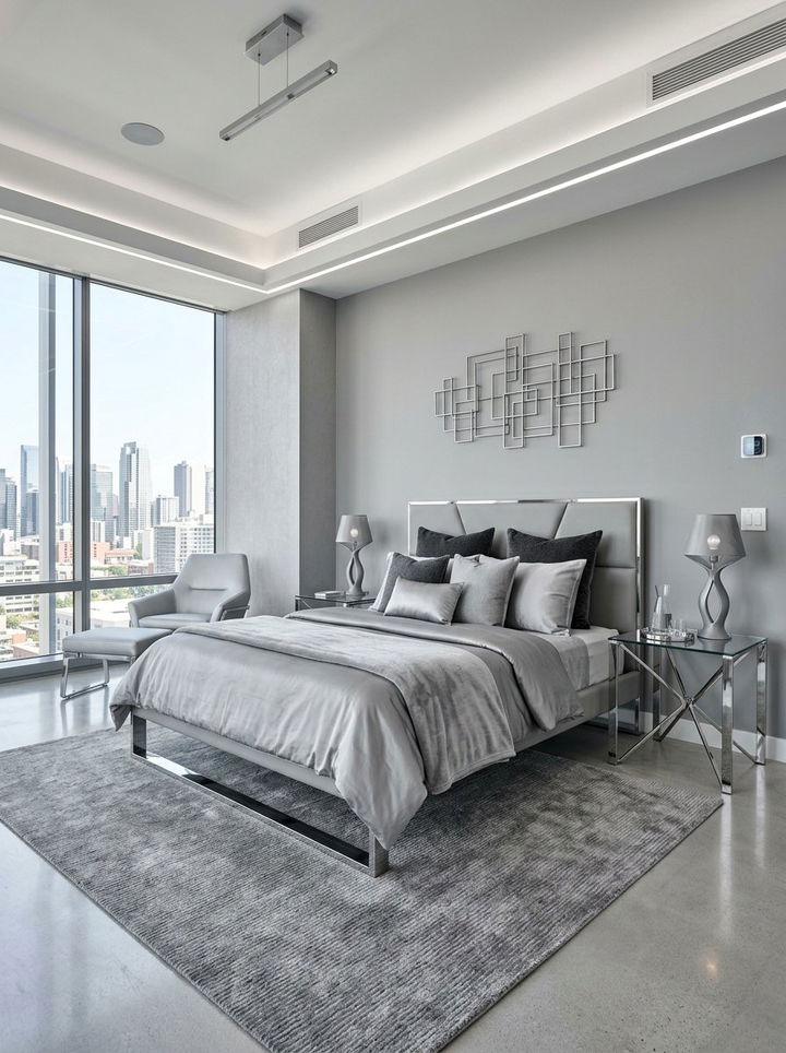 Silver gray bedroom - 30 modern bedroom color ideas