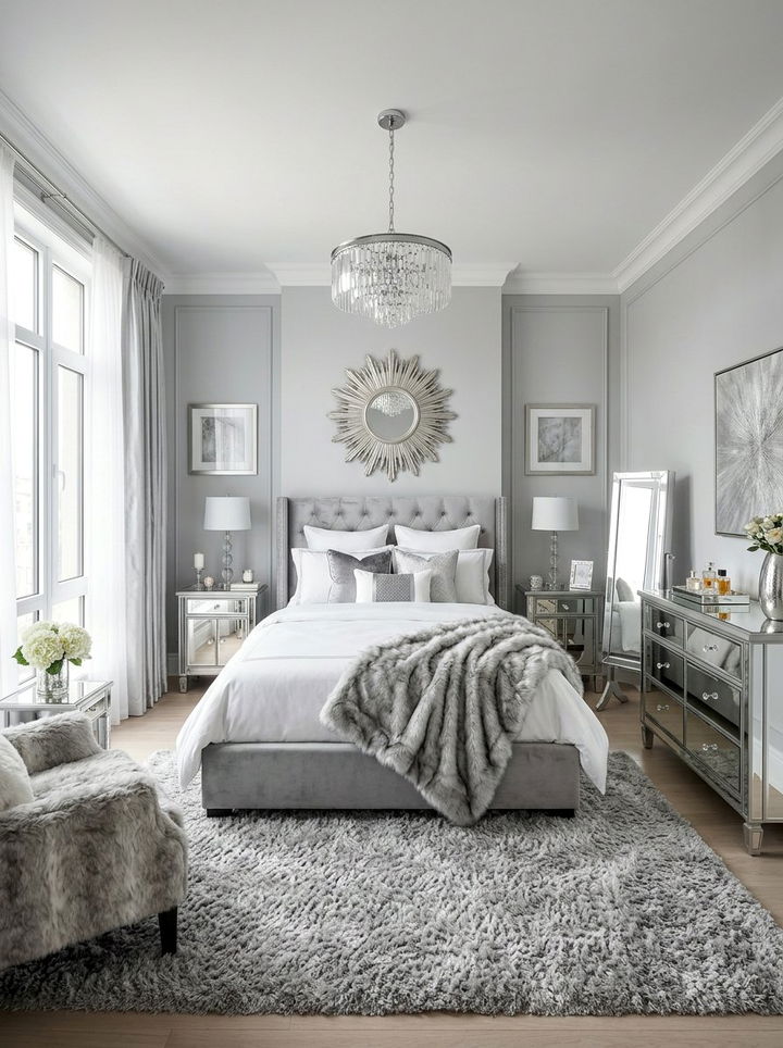 Silver gray bedroom - 30 pastel bedroom ideas