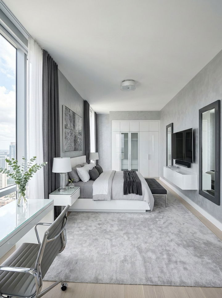 Silver gray bedroom - 30 soft color bedroom ideas