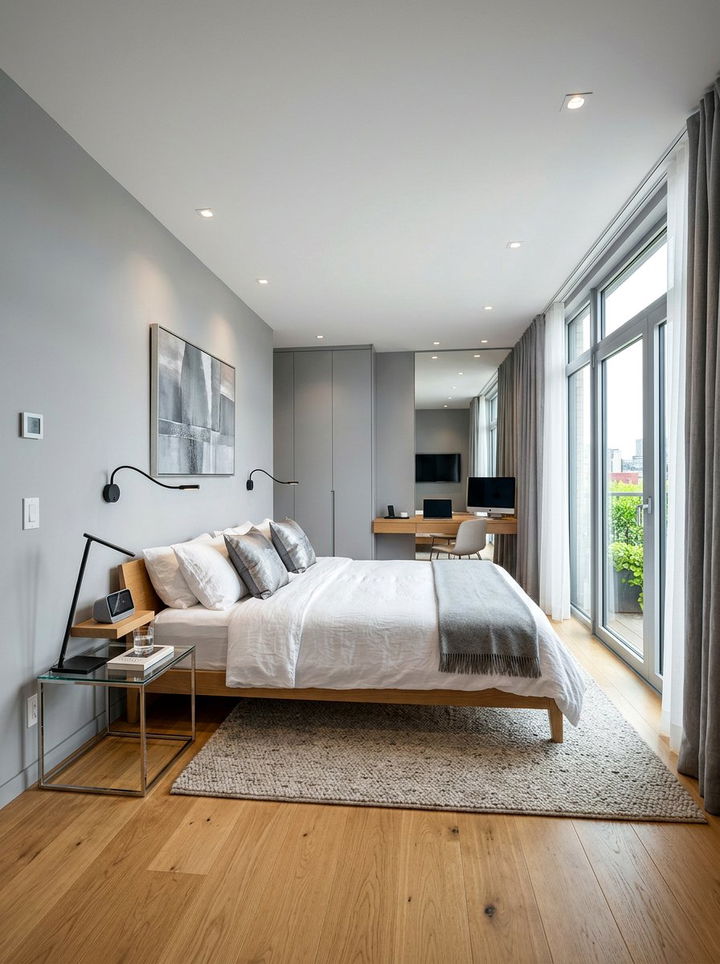 Silver gray scandinavian bedroom - 30 Scandinavian bedroom color ideas