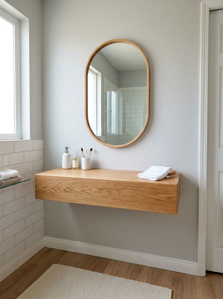 Simple Wall Hung Vanity - 30 bedroom floating vanity ideas