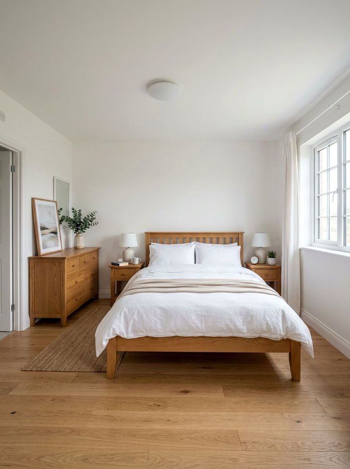 Simple White Bedroom - 30 farmhouse white bedroom ideas