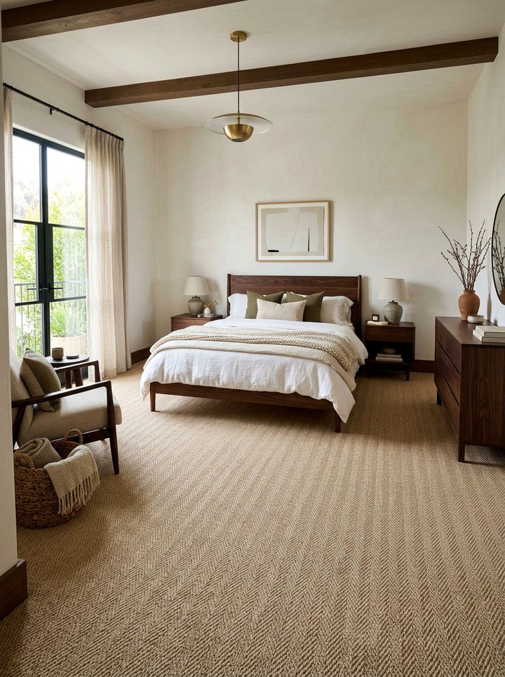 Sisal Carpet - 30 natural bedroom ideas