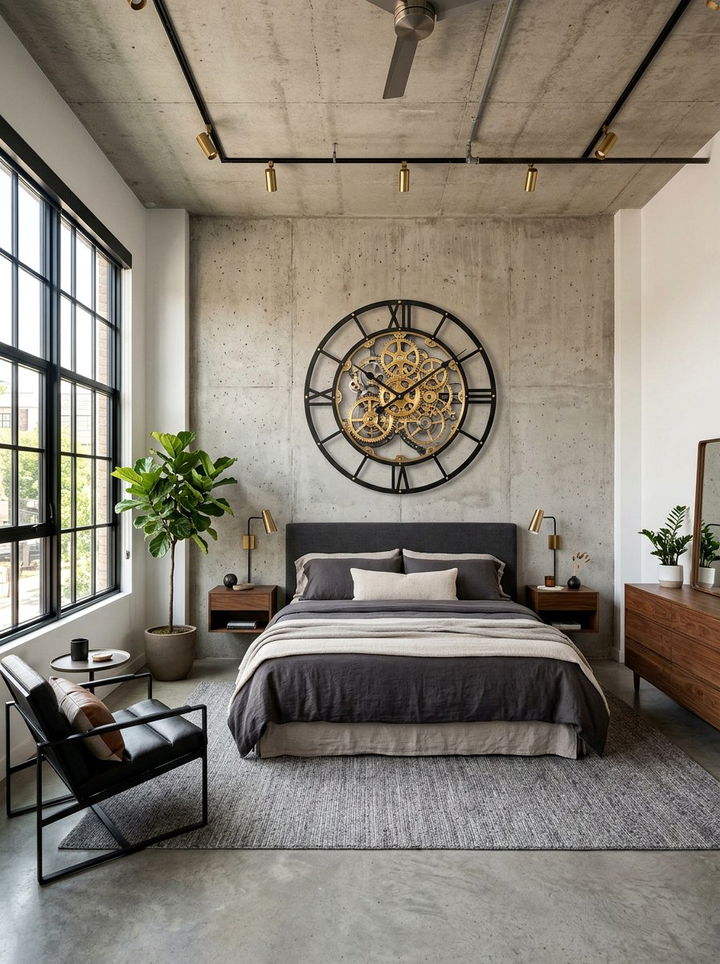 Skeleton dial wall clock - 30 bedroom vintage clocks