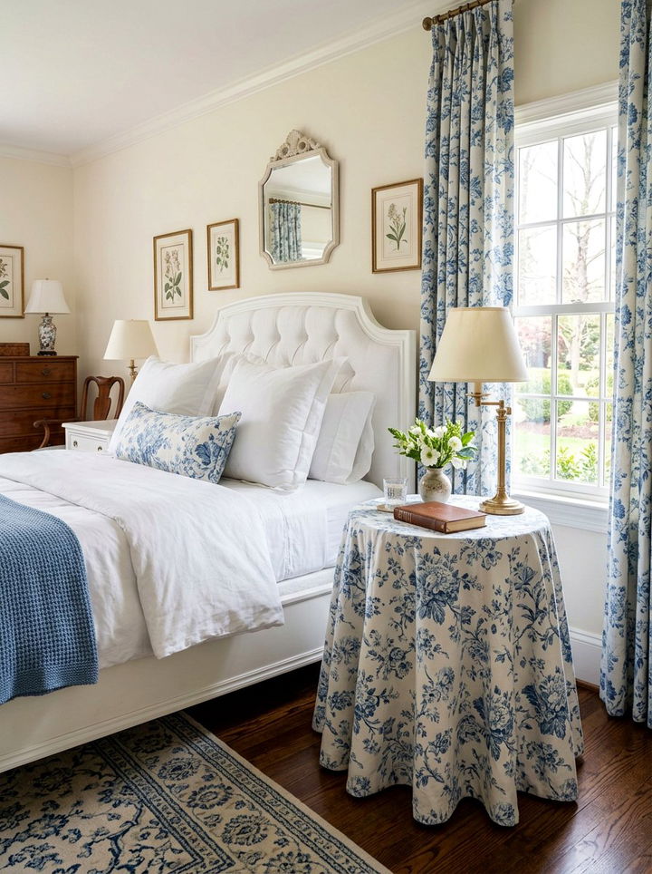 Skirted Table - 30 character home bedroom ideas