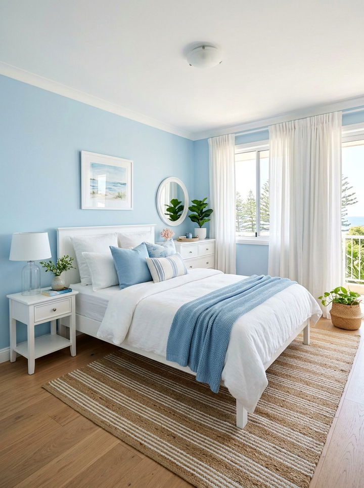 Sky Blue And White Bedroom - 30 sky blue bedroom ideas