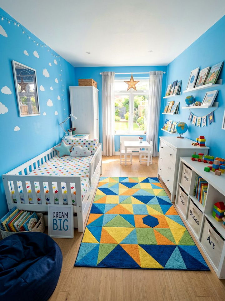 Sky Blue Kids Room - 30 cool blue bedroom ideas