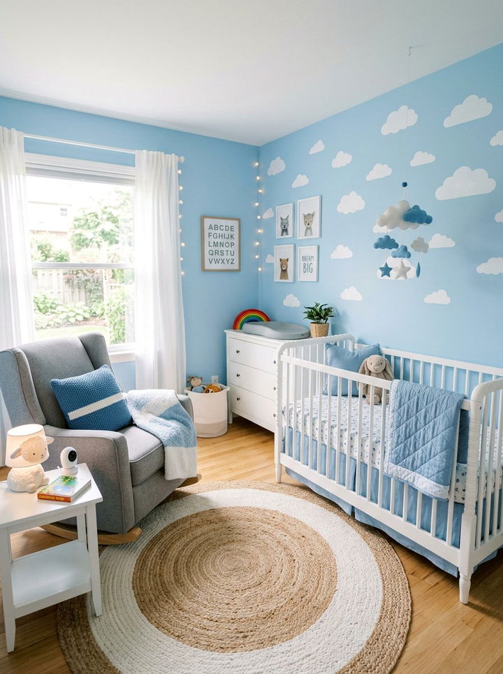 Sky Blue Nursery - 30 pastel blue bedroom ideas