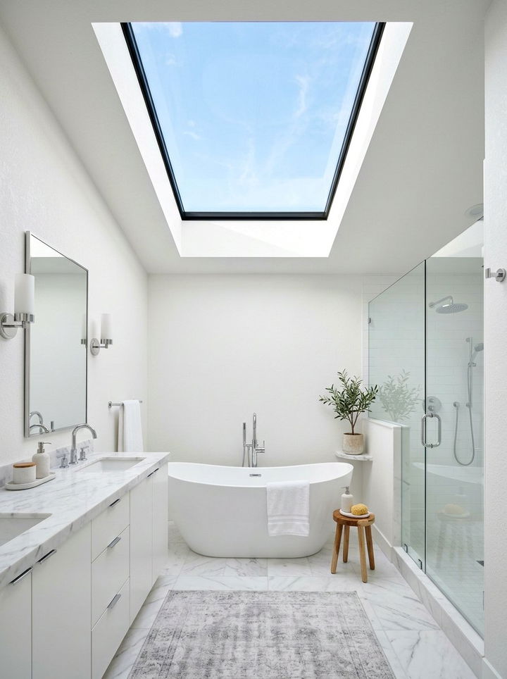 Sky Lit Master Bathroom - 30 bedroom ensuite ideas