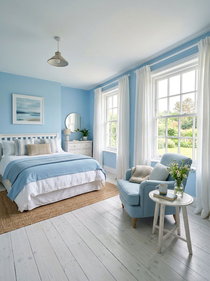 Sky blue bedroom - 30 modern bedroom color ideas